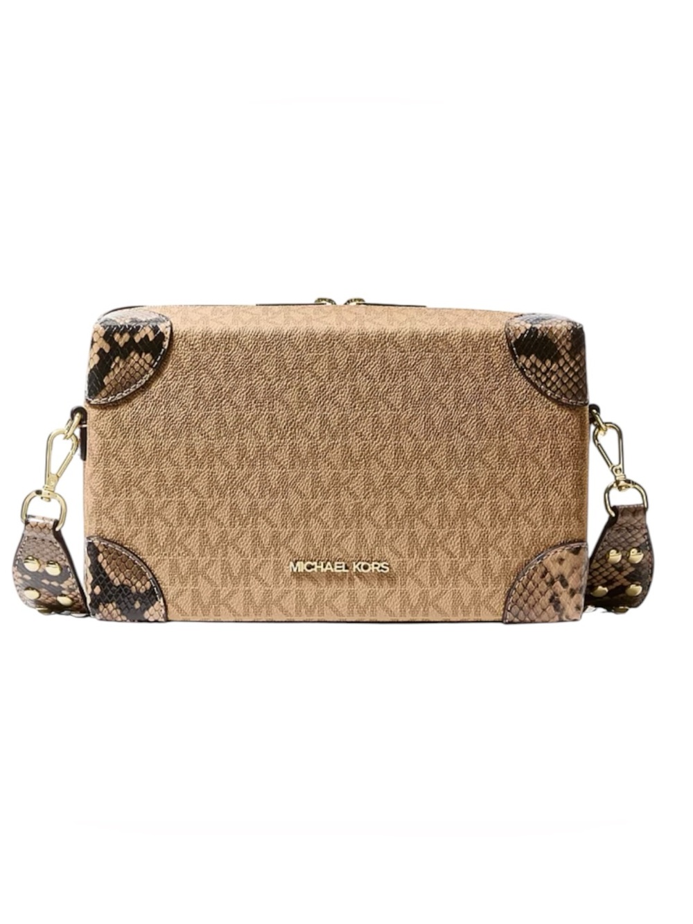 NWT NIP Jeanie Small Signature Logo and Snake Embossed Crossbody Bag $428